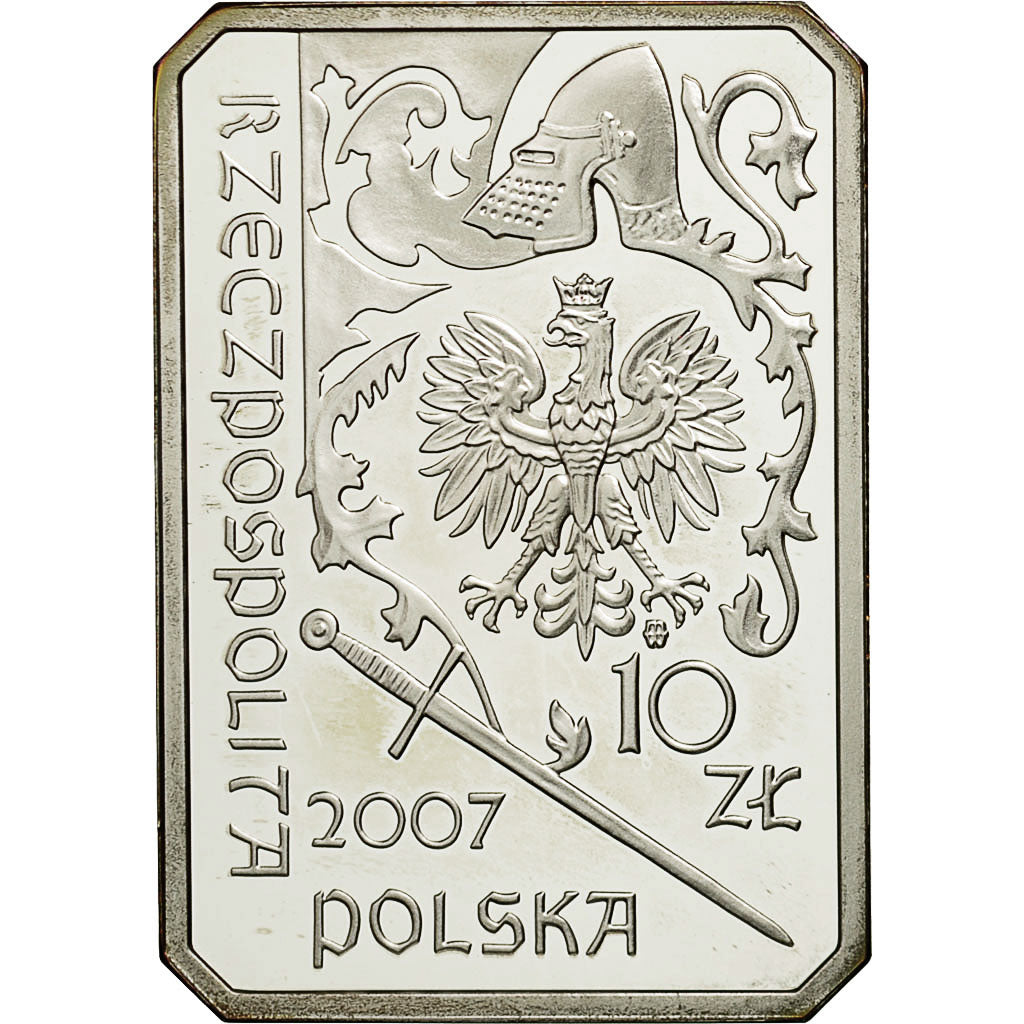 Coin, Poland, 10 Zlotych, 2007, Warsaw, MS(65-70), Silver, KM:602