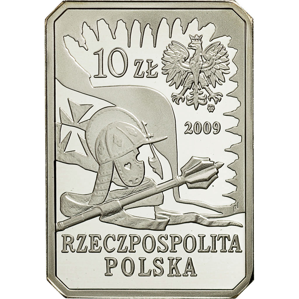 Coin, Poland, 10 Zlotych, 2009, Warsaw, MS(65-70), Silver, KM:671