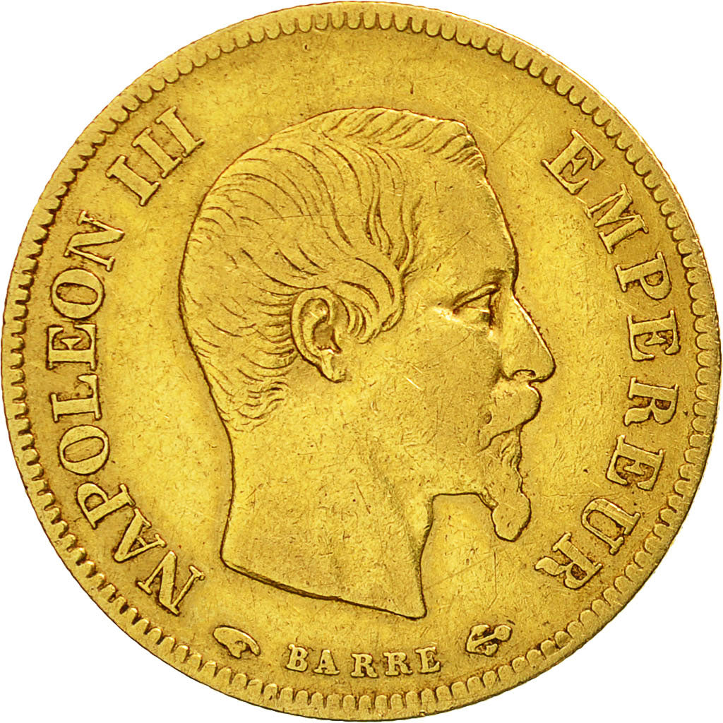 Münze, Frankreich, Napoleon III,10 Francs, 1856, Paris, S+, Gold, KM 784.3