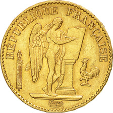 Coin, France, Génie, 20 Francs, 1876, Paris, AU(50-53), Gold, KM:825