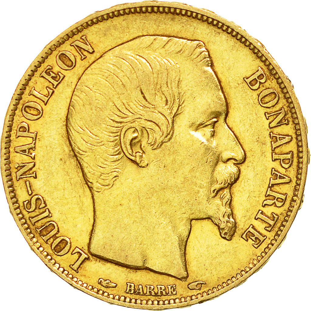 Coin, France, Napoleon III, Napoléon III, 20 Francs, 1852, Paris, AU(50-53)