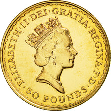 Coin, Great Britain, Elizabeth II, 50 Pounds, 1988, MS(60-62), Gold, KM:952