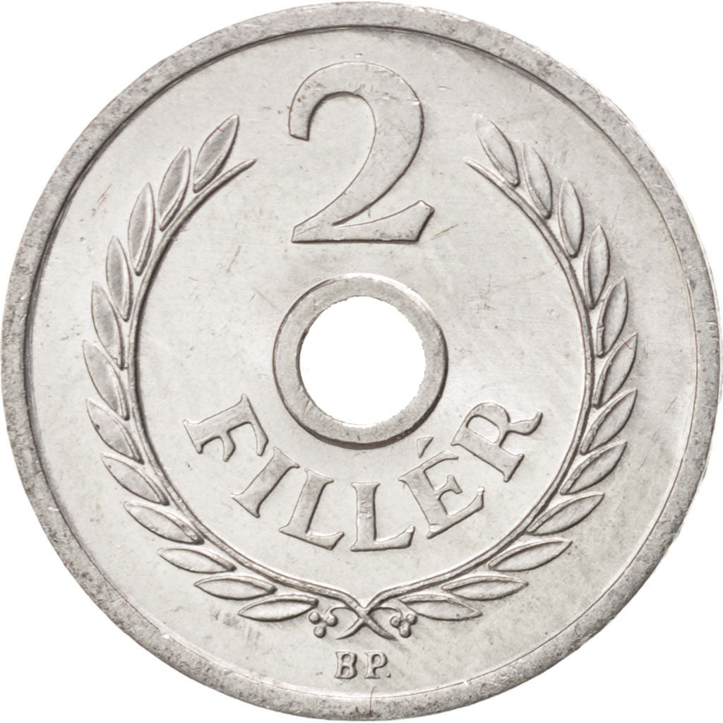 HUNGARY, 2 Filler, 1973, Budapest, KM #546, MS(63), Aluminum, 18, 0.65