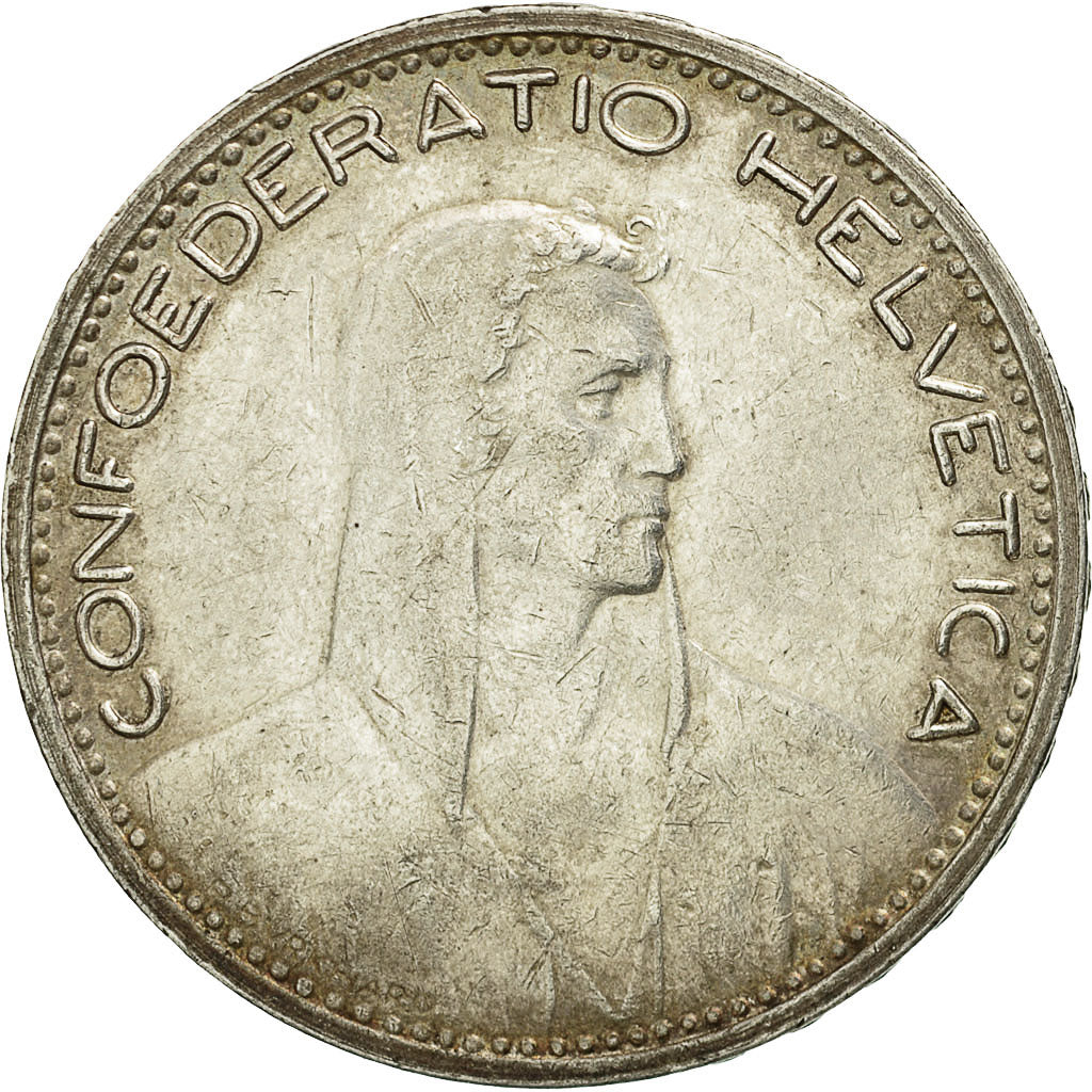 Coin, Switzerland, 5 Francs, 1923, Bern, EF(40-45), Silver, KM:37