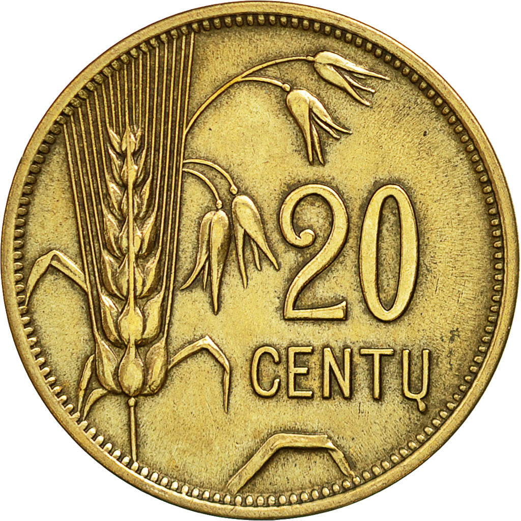 Coin, Lithuania, 20 Centu, 1925, King's Norton, EF(40-45), Aluminum-Bronze