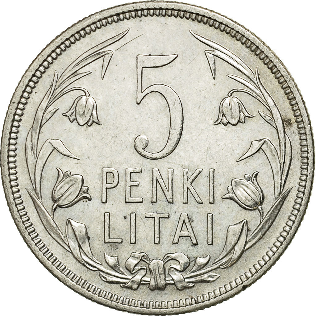 Coin, Lithuania, 5 Litai, 1925, King's Norton, EF(40-45), Silver, KM:78