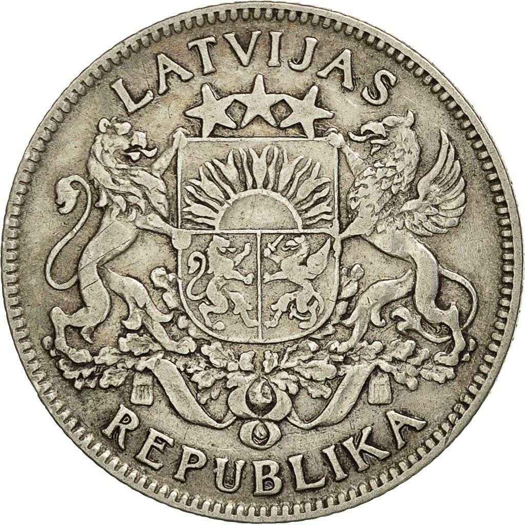 Coin, Latvia, Lats, 1924, EF(40-45), Silver, KM:7
