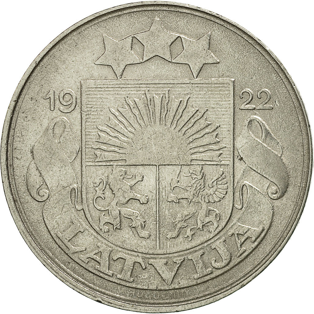 Coin, Latvia, 50 Santimu, 1922, EF(40-45), Nickel, KM:6