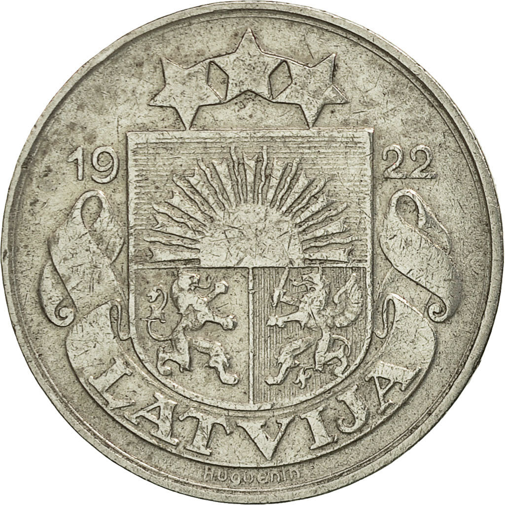 Coin, Latvia, 10 Santimu, 1922, EF(40-45), Nickel, KM:4