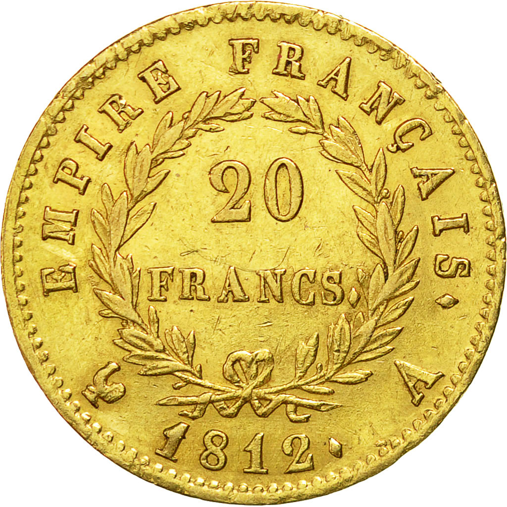Coin, France, Napoléon I, 20 Francs, 1812, Paris, EF(40-45), Gold, KM:695.1