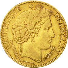 Moneda, Francia, Cérès, 10 Francs, 1850, Paris, BC+, Oro, KM:770, Gadoury:1012