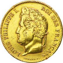 Munten, Frankrijk, Louis-Philippe, 40 Francs, 1834, Paris, FR+, Goud, KM:747.1