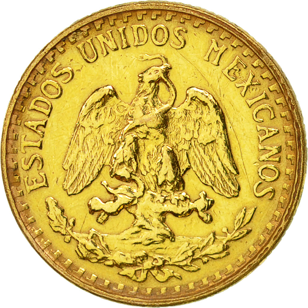 Moneta, Messico, 2 Pesos, 1945, Mexico City, BB, Oro, KM:461