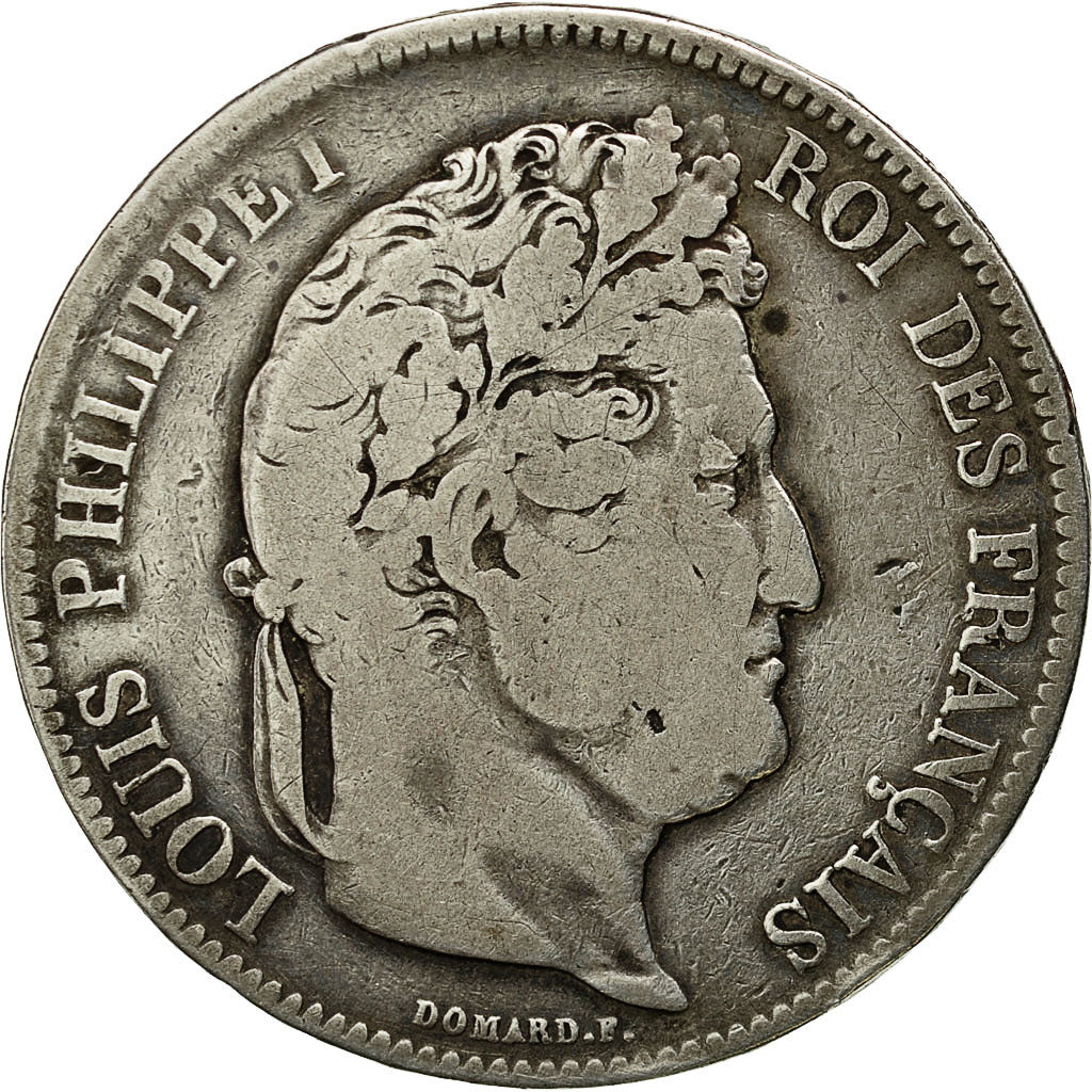 Coin, France, Louis-Philippe, 5 Francs, 1833, Lille, VF(20-25), Silver