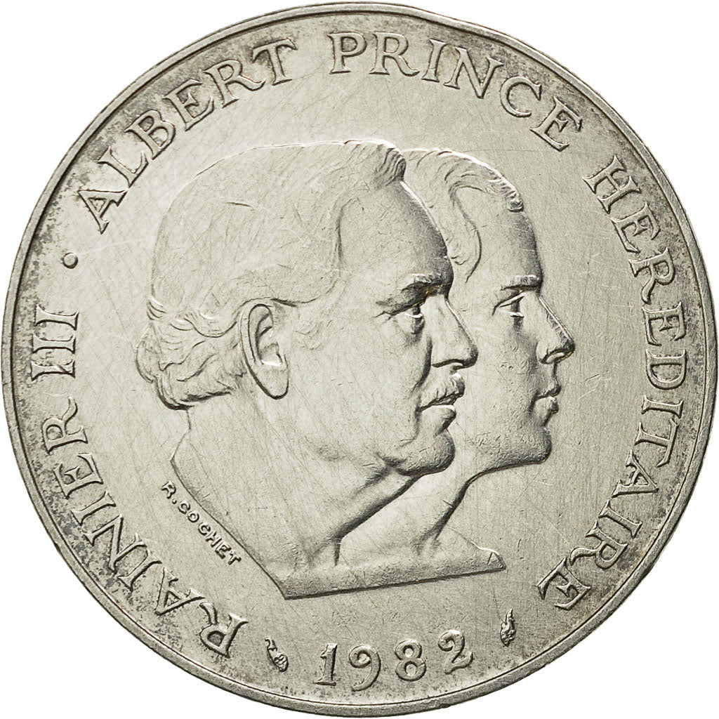 Münze, Monaco, Rainier III, 100 Francs, 1982, SS+, Silber, KM:161, Gadoury:MC
