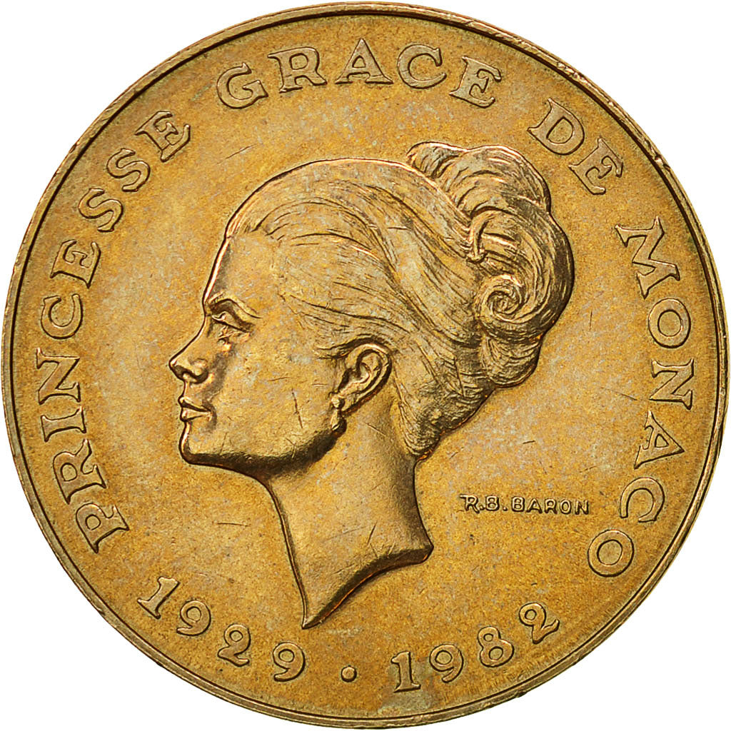 Coin, Monaco, Rainier III, 10 Francs, 1982, AU(55-58), Copper-Nickel-Aluminum