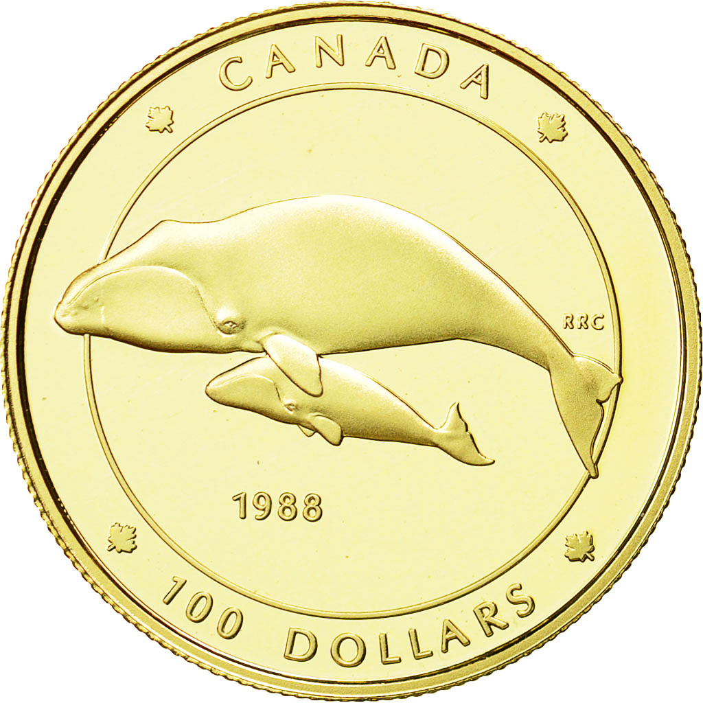 Coin, Canada, Elizabeth II, 100 Dollars, 1988, Royal Canadian Mint, Ottawa