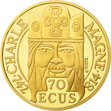 Munten, Frankrijk, 500 Francs-70 Ecus, 1990, FDC, Goud, KM:990, Gadoury:C6