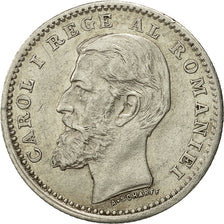 Coin, Romania, Carol I, 50 Bani, 1900, AU(50-53), Silver, KM:23