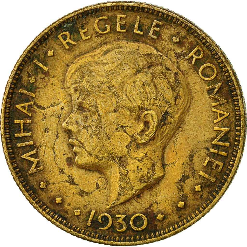 Coin, Romania, Mihai I, 20 Lei, 1930, EF(40-45), Nickel-brass, KM:50