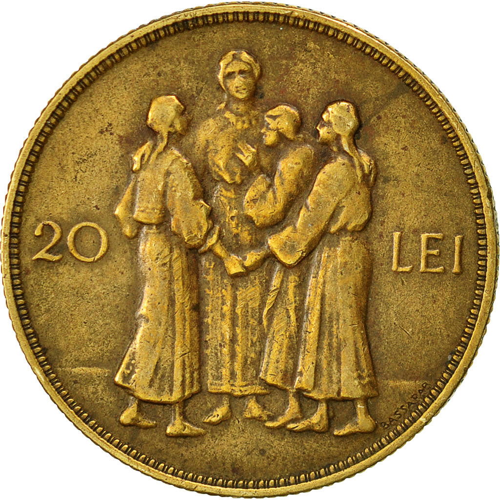 Coin, Romania, Mihai I, 20 Lei, 1930, EF(40-45), Nickel-brass, KM:50