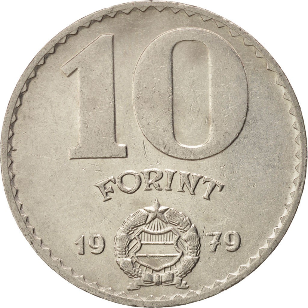 Coin, Hungary, 10 Forint, 1979, Budapest, AU(50-53), Nickel, KM:595