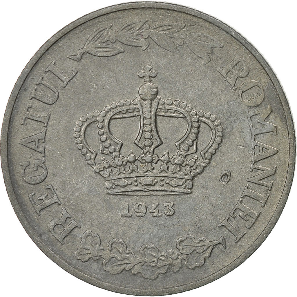 Coin, Romania, Mihai I, 20 Lei, 1943, AU(50-53), Zinc, KM:62