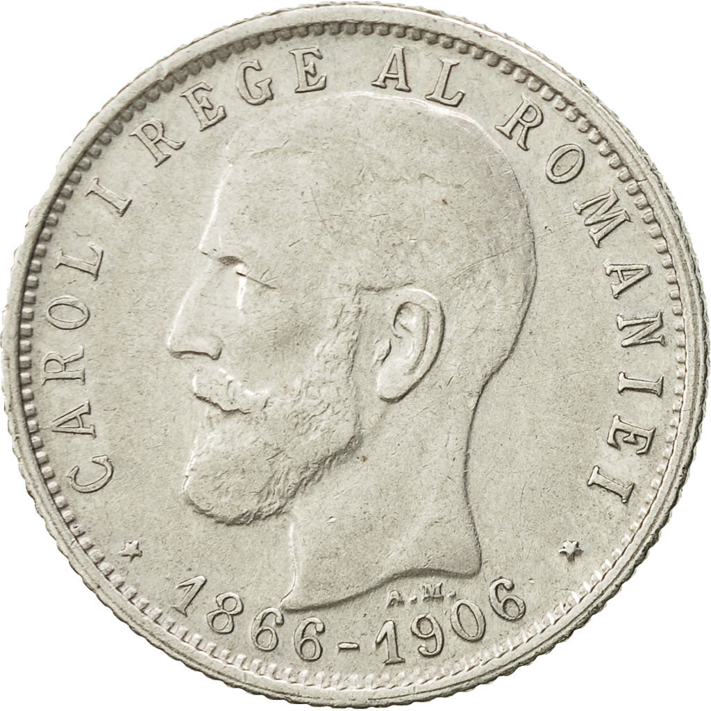 Coin, Romania, Carol I, Leu, 1906, EF(40-45), Silver, KM:34