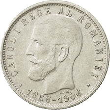 Coin, Romania, Carol I, Leu, 1906, EF(40-45), Silver, KM:34