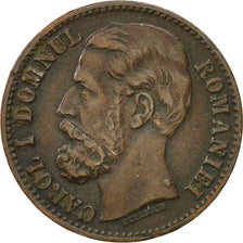 Moneda, Rumanía, Carol I, 2 Bani, 1880, Bucharest, MBC, Cobre, KM:11.2