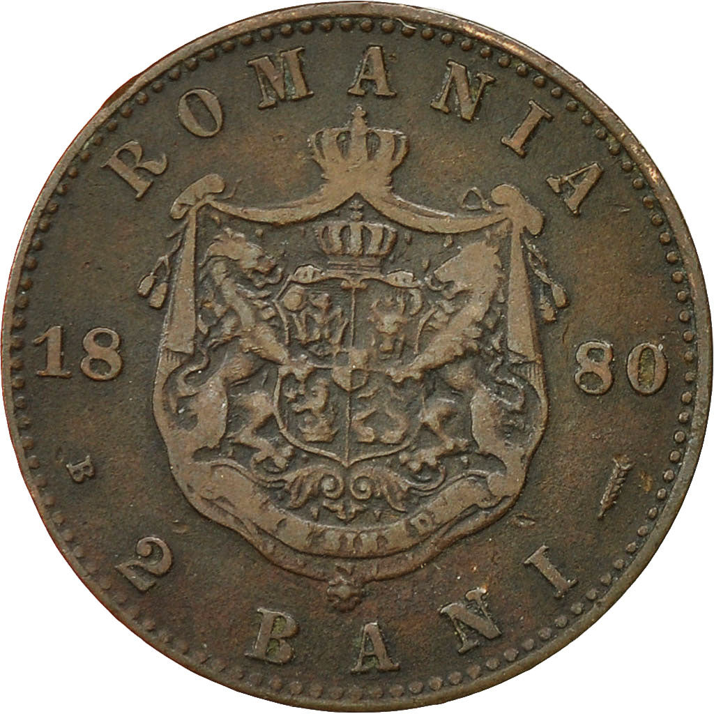 Coin, Romania, Carol I, 2 Bani, 1880, Bucharest, EF(40-45), Copper, KM:11.2