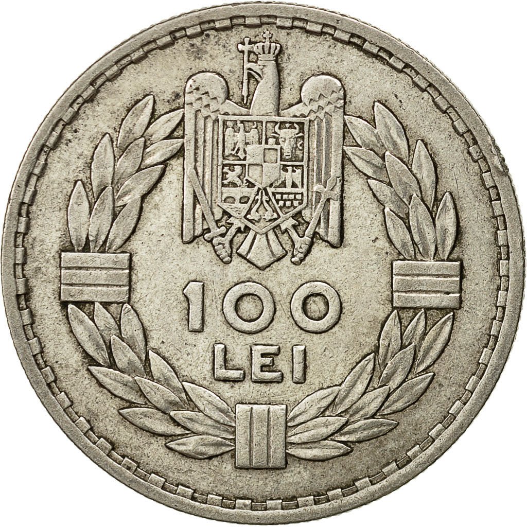 Coin, Romania, Carol II, 100 Lei, 1932, AU(50-53), Silver, KM:52