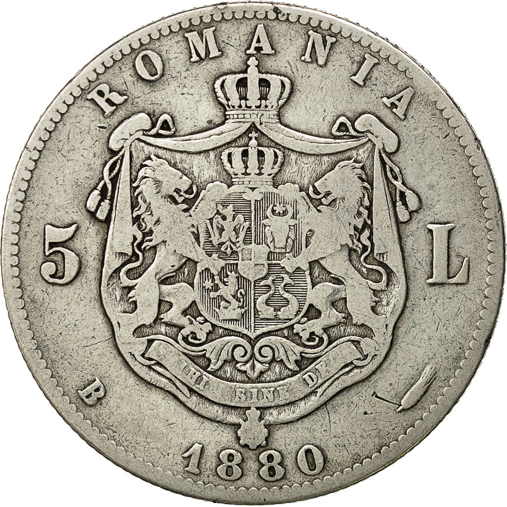 Münze, Rumänien, Carol I, 5 Lei, 1880, S, Silber, KM:12