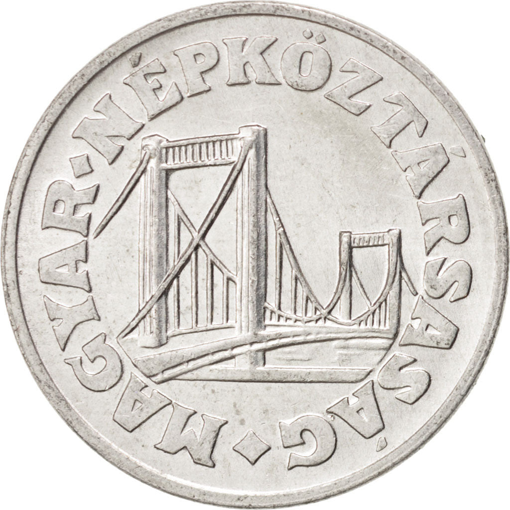 HUNGARY, 50 Filler, 1987, Budapest, KM #574, MS(63), Aluminum, 21.5, 1.24