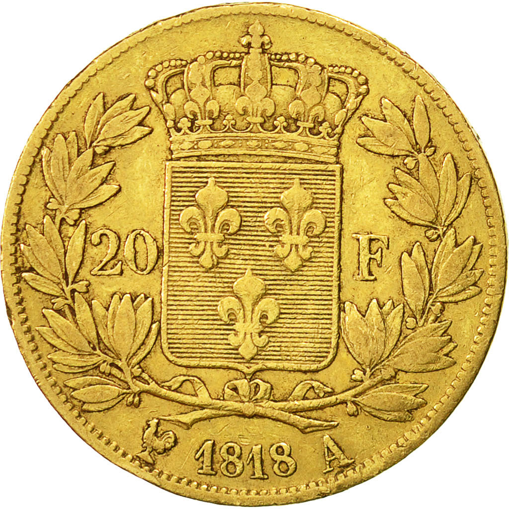 Monnaie, France, Louis XVIII, Louis XVIII, 20 Francs, 1818, Paris, TB+, Or