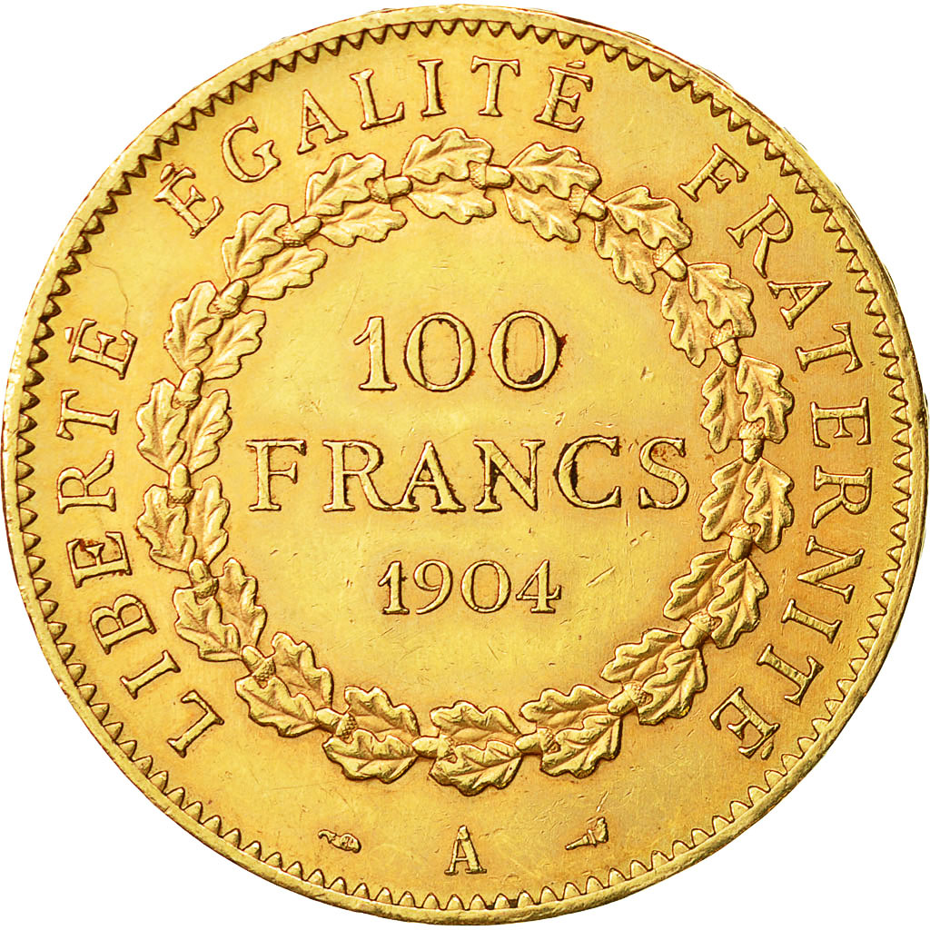 Coin, France, Génie, 100 Francs, 1904, Paris, AU(50-53), Gold, KM:832