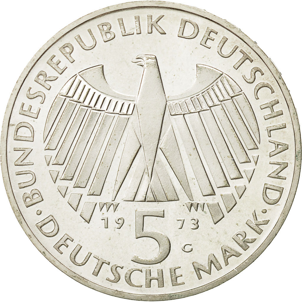 Moneda, ALEMANIA - REPÚBLICA FEDERAL, 5 Mark, 1973, Karlsruhe, Germany, FDC