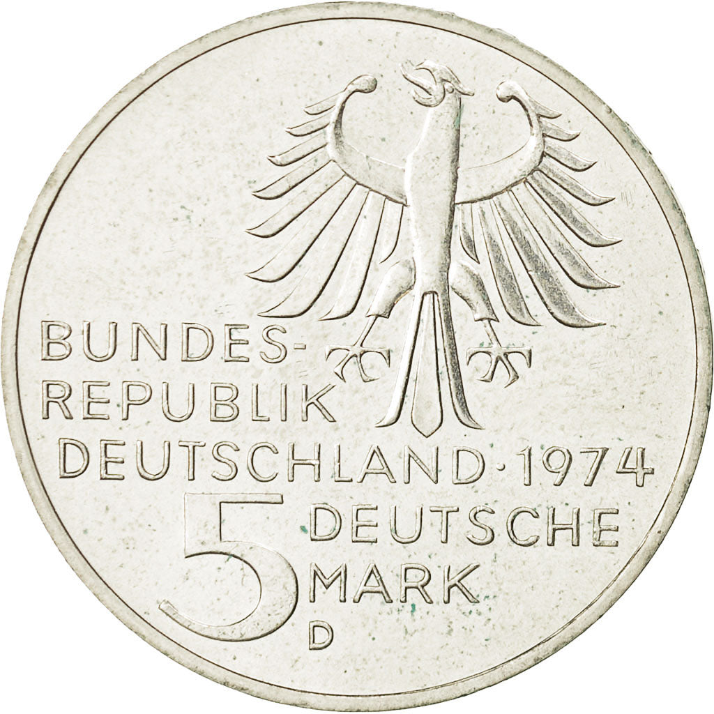 Monnaie, République fédérale allemande, 5 Mark, 1974, Munich, Germany, SPL