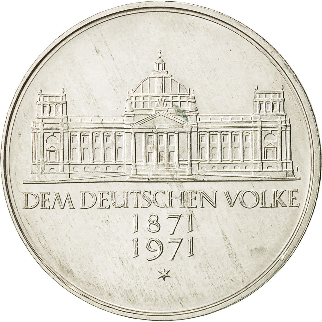 Coin, GERMANY - FEDERAL REPUBLIC, 5 Mark, 1971, Karlsruhe, Germany, MS(63)