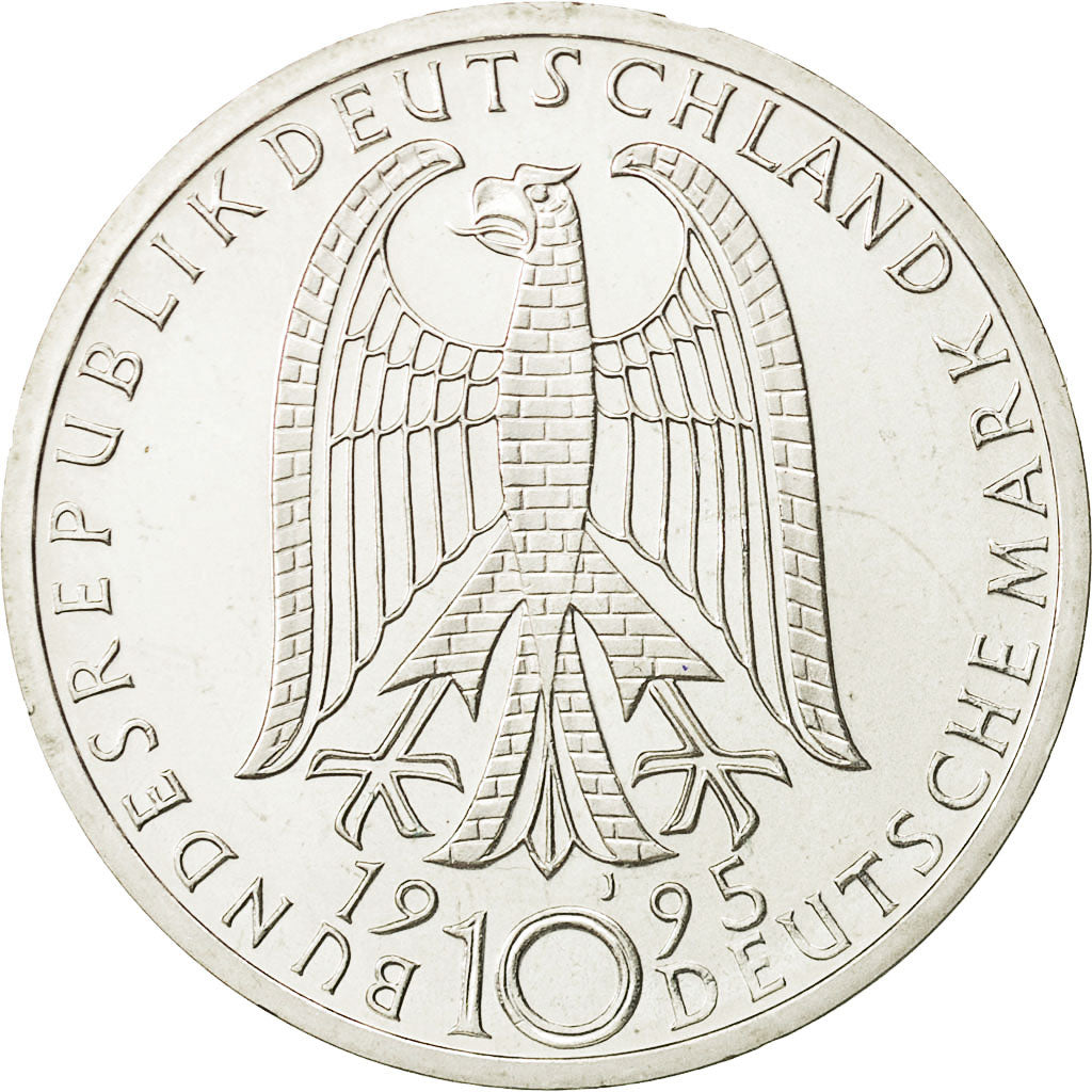Coin, GERMANY - FEDERAL REPUBLIC, 10 Mark, 1995, Hamburg, Germany, MS(63)