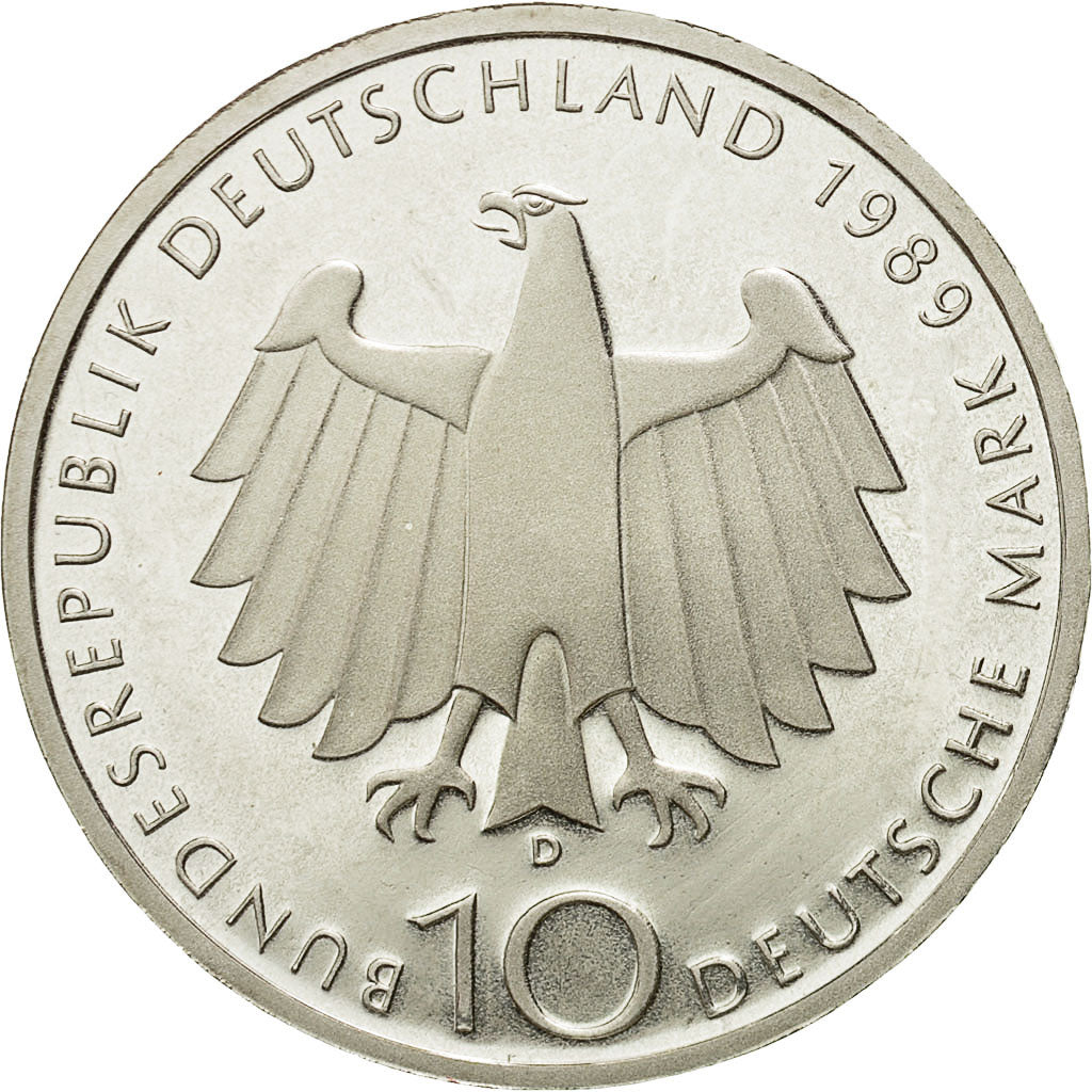 Coin, GERMANY - FEDERAL REPUBLIC, 10 Mark, 1989, Munich, Germany, MS(63)