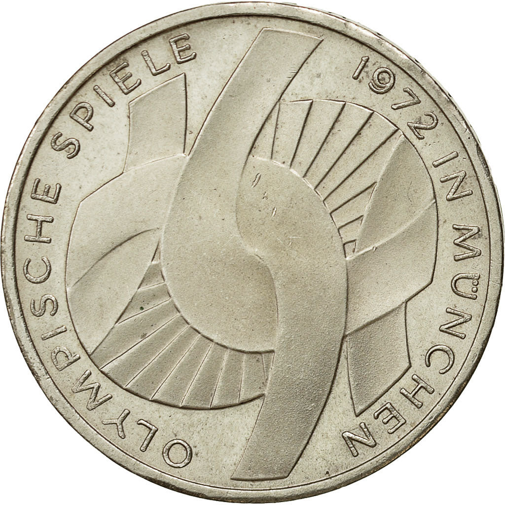 Monnaie, République fédérale allemande, 10 Mark, 1972, Hamburg, SPL, Argent