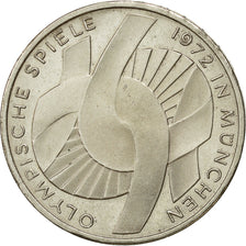 Moneta, GERMANIA - REPUBBLICA FEDERALE, 10 Mark, 1972, Hamburg, SPL, Argento