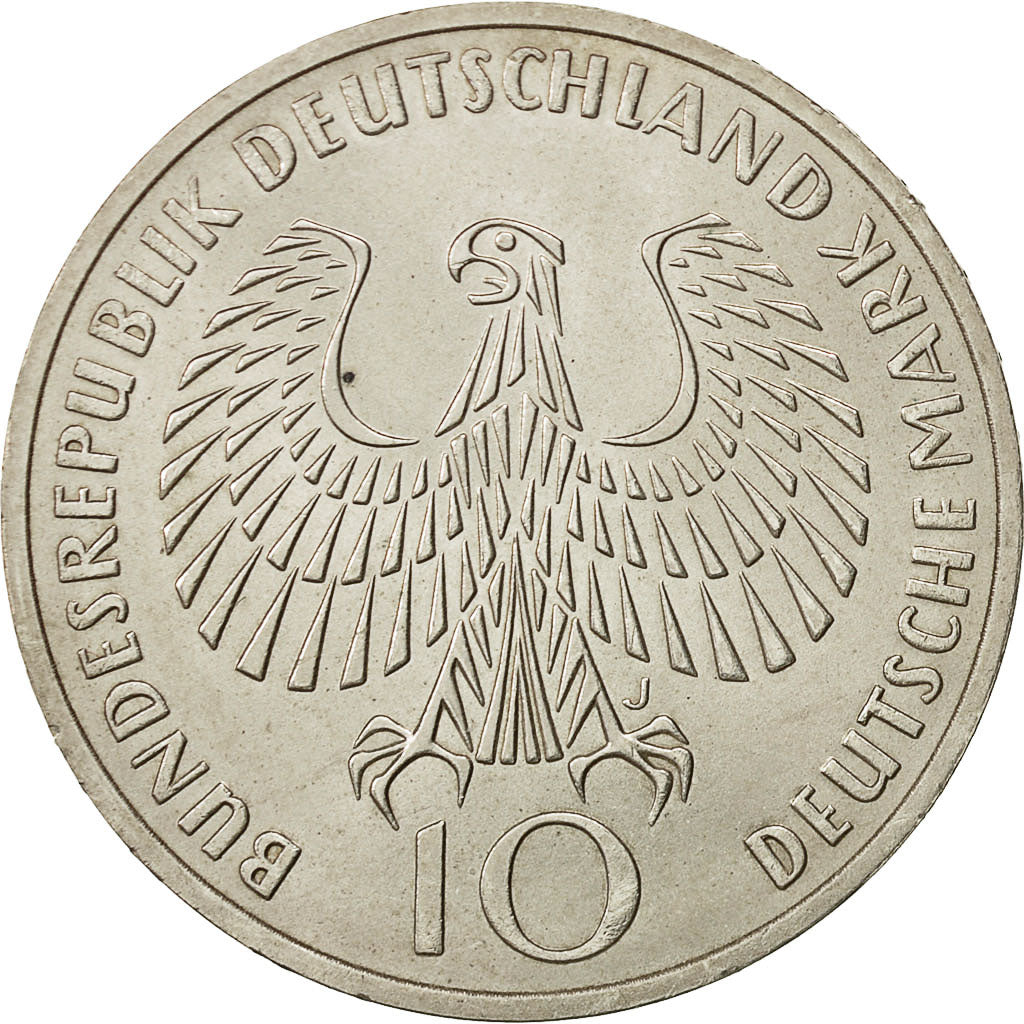 Monnaie, République fédérale allemande, 10 Mark, 1972, Hamburg, SPL, Argent
