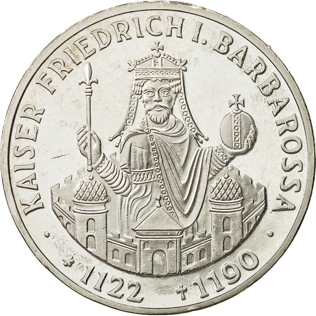 Coin, GERMANY - FEDERAL REPUBLIC, 10 Mark, 1990, Stuttgart, Germany, MS(63)