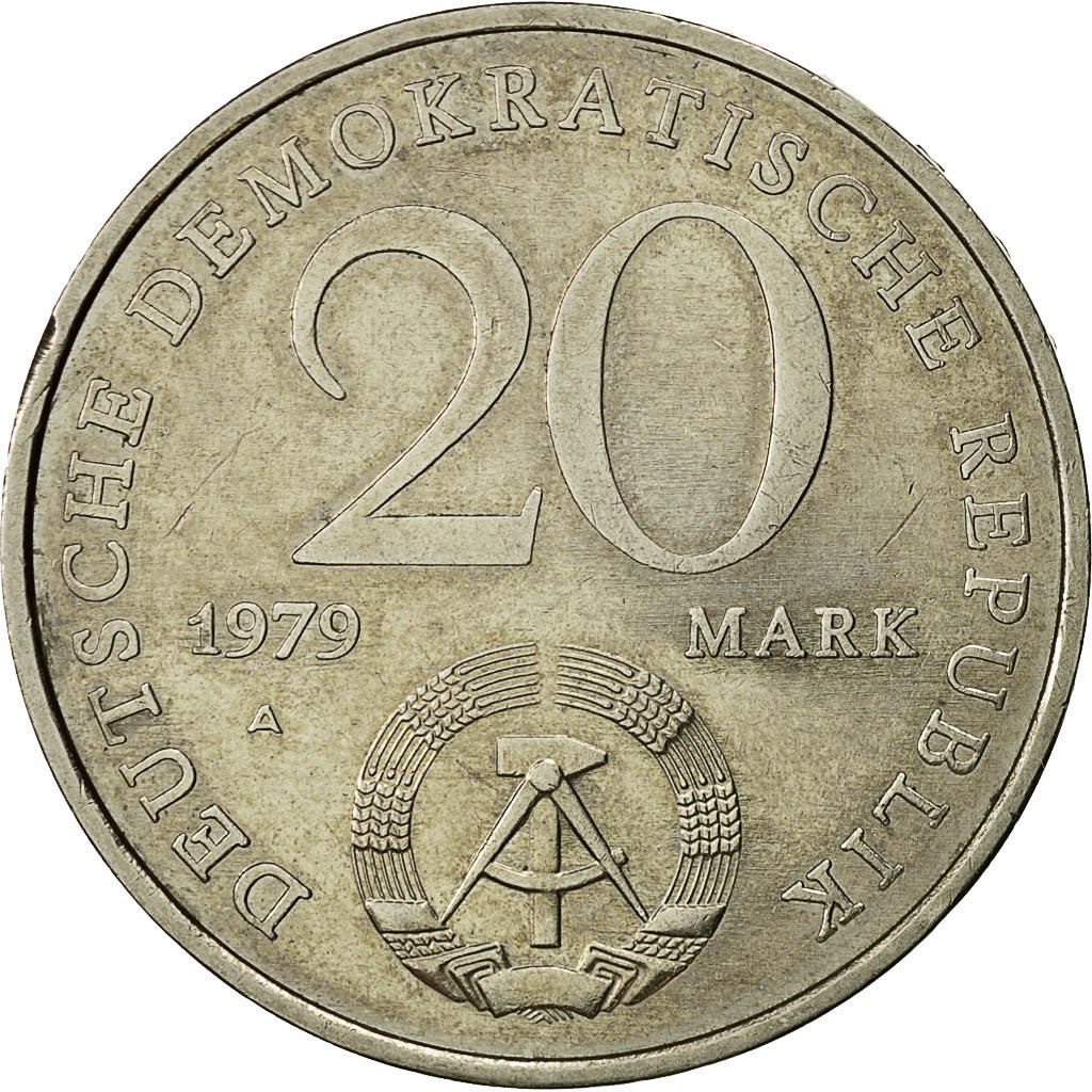 Coin, GERMAN-DEMOCRATIC REPUBLIC, 20 Mark, 1979, Berlin, AU(55-58)