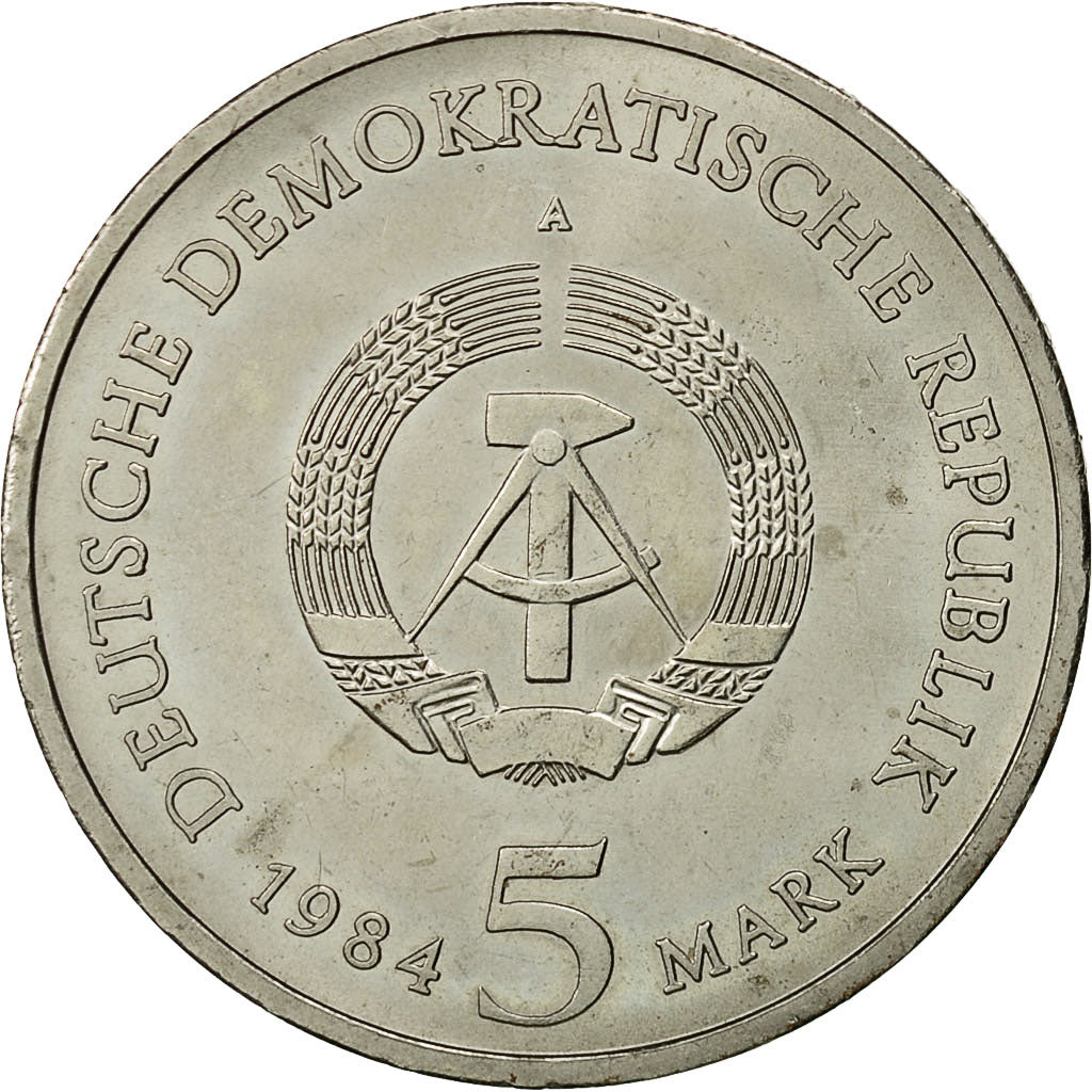 Coin, GERMAN-DEMOCRATIC REPUBLIC, 5 Mark, 1984, Berlin, MS(60-62)