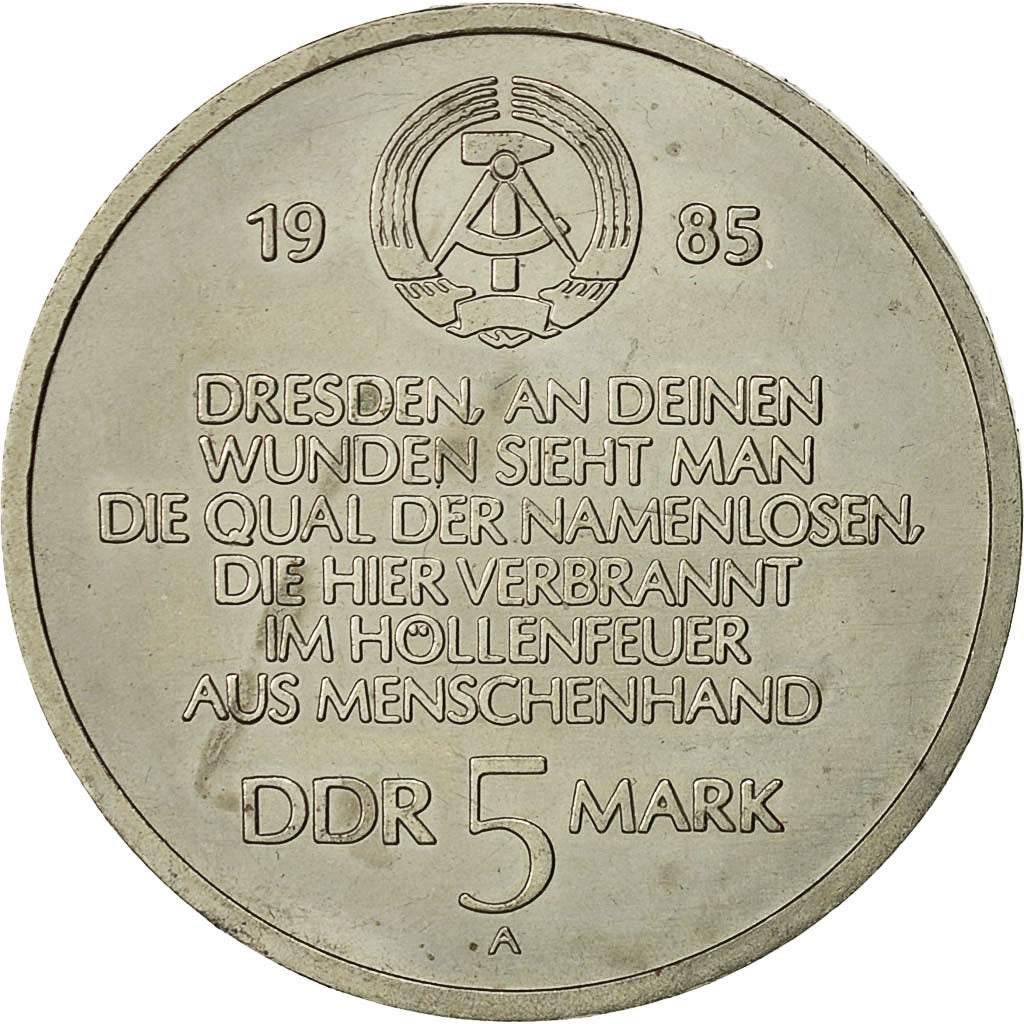 Coin, GERMAN-DEMOCRATIC REPUBLIC, 5 Mark, 1985, Berlin, MS(60-62)