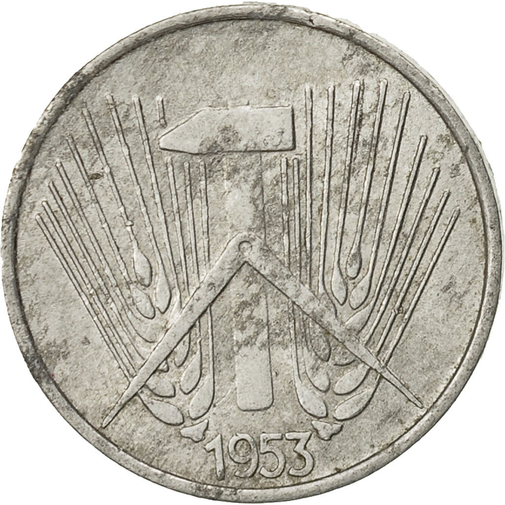 Coin, GERMAN-DEMOCRATIC REPUBLIC, Pfennig, 1953, Berlin, EF(40-45), Aluminum