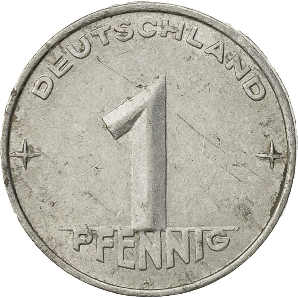Coin, GERMAN-DEMOCRATIC REPUBLIC, Pfennig, 1953, Berlin, EF(40-45), Aluminum